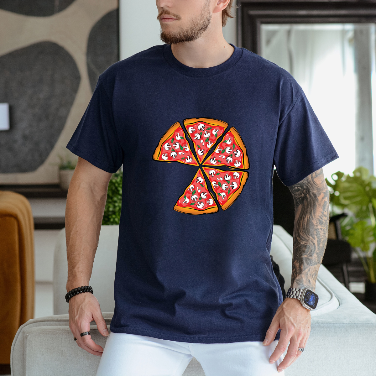 Pizza slice dad and child shirt