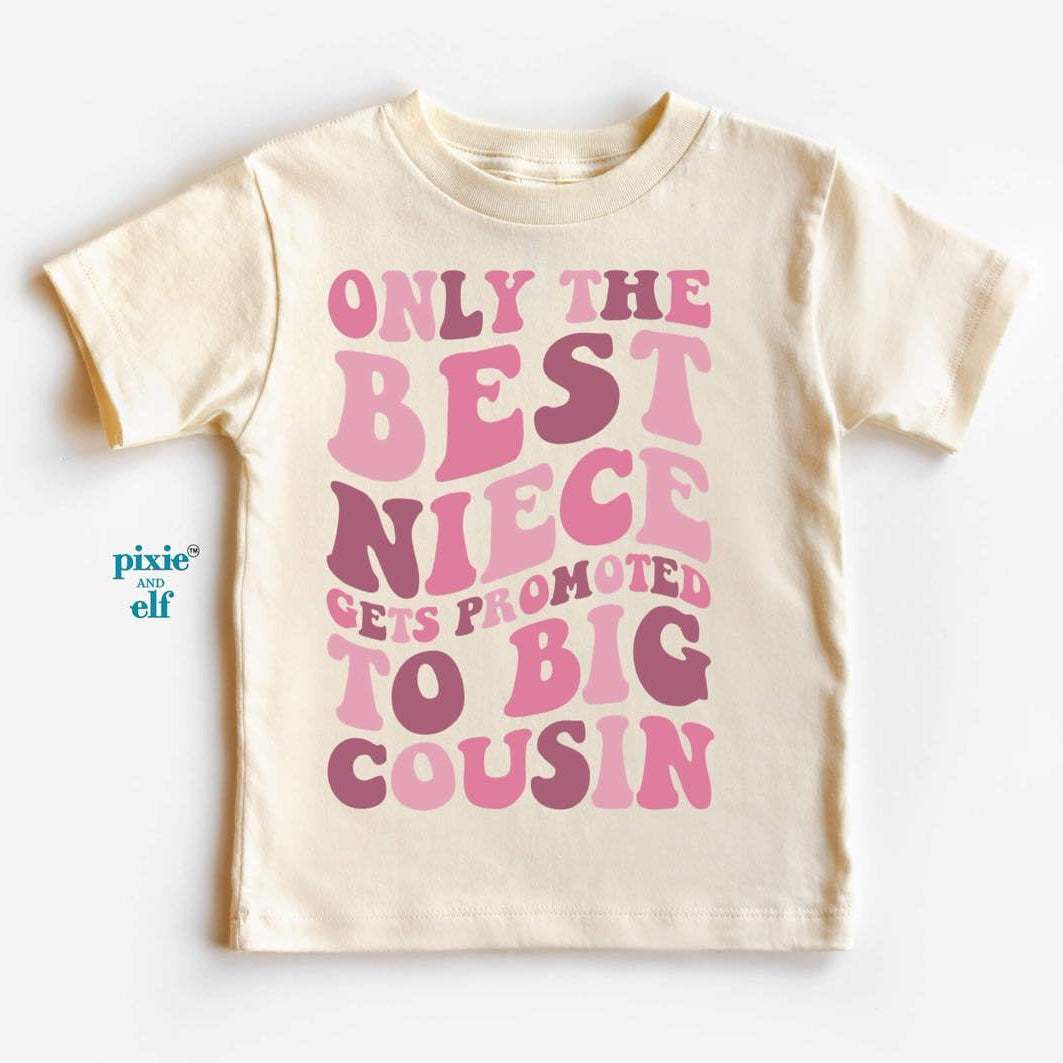 Only the Best Niece gets Promoted to Big Cousin shirt