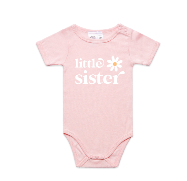 Big Sister and Little Sister Shirt and bodysuit in Pink
