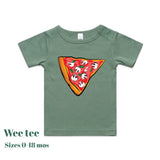 Wee tee Pizza slice shirt in sage for kids