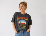 Australia Retro Shirt with Uluru and Australian Animals