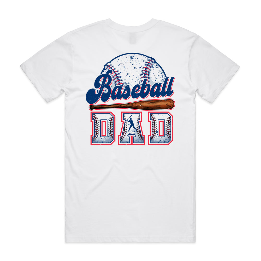 back view of of baseball dad shirt