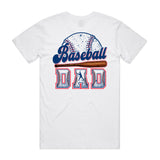 back view of of baseball dad shirt