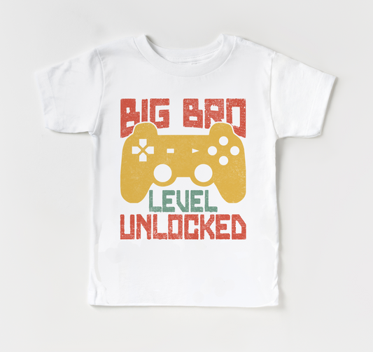 Big Brother Level Unlocked shirt in white