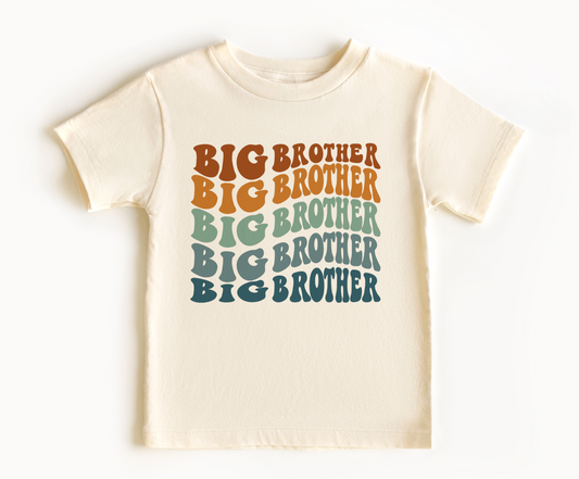 Big brother t shirt with wavy retro font