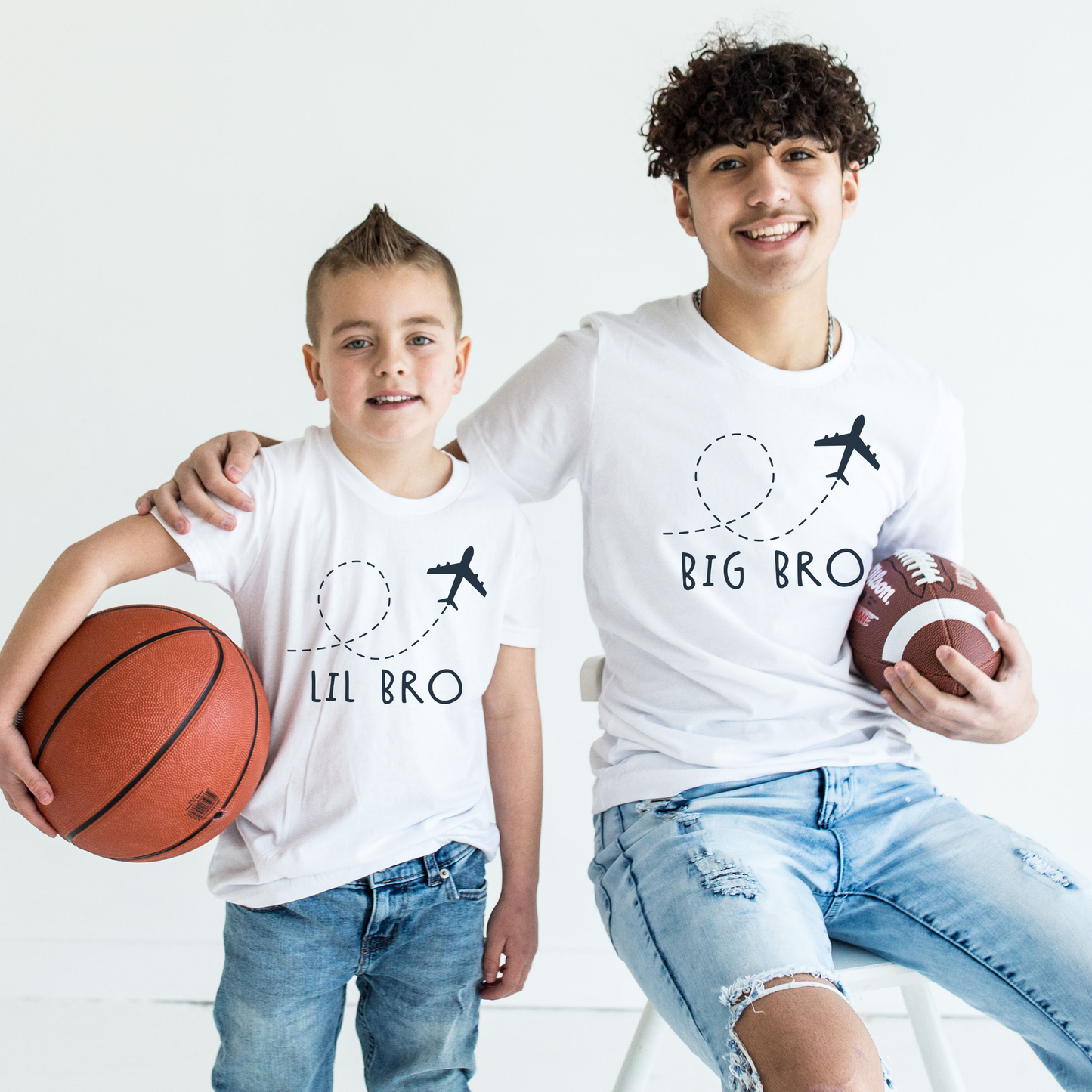 Big Brother Little Brother T shirt with airplanes