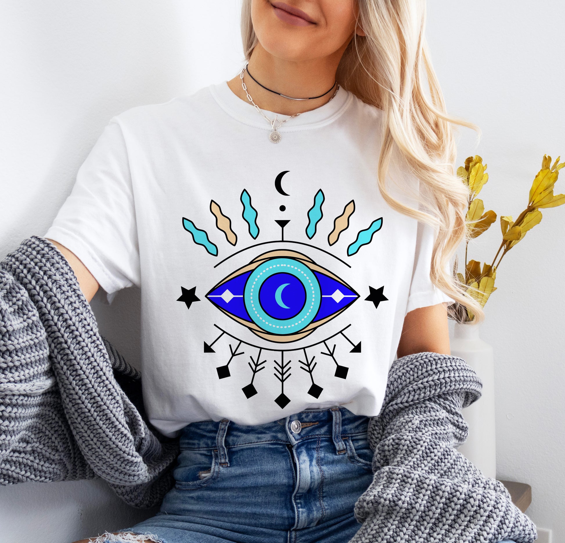 Blue Evil Eye shirt – Pixie and Elf1