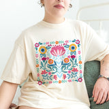 Floral boho shirt for women