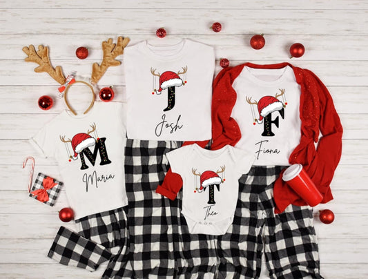 Family Christmas Monogram Shirts