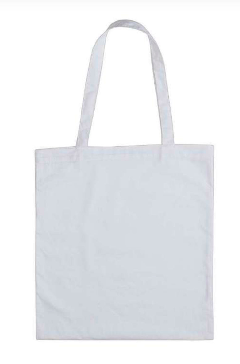 cotton tote bag in white