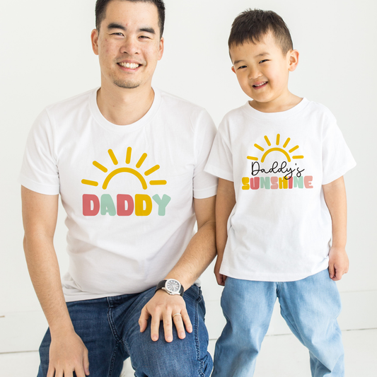 Daddy's little sunshine matching t shirt