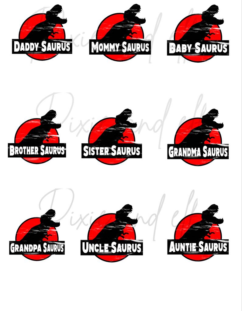 Saurus Dinosaur Family T-Shirts