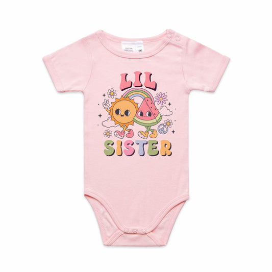 Big Sister and Little Sister Rainbow Summer shirt and Bodysuit