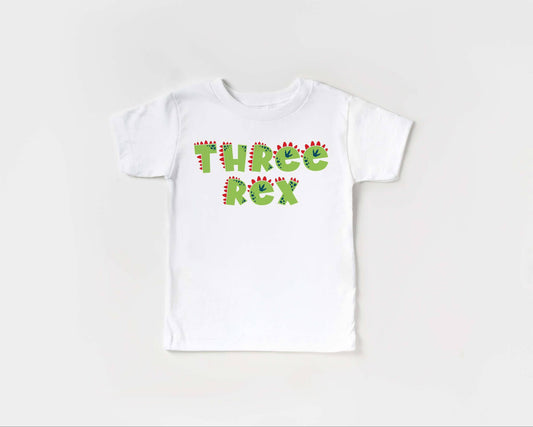 Three Rex Birthday Matching Shirts