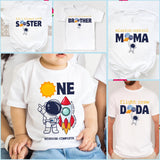 Outer space Astronaut First Birthday shirt
