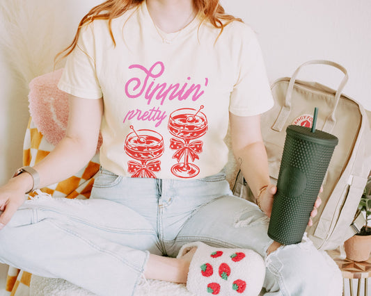 Sippin pretty Margarita T shirt for Women in Comfort Colors