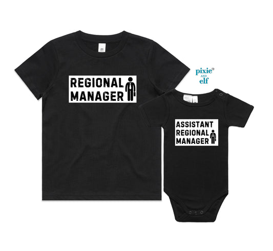 The Regional Manager and Assistant Regional Manager Dad and child shirt