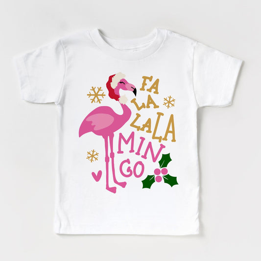 Kids Falala Flamingo Christmas T Shirt