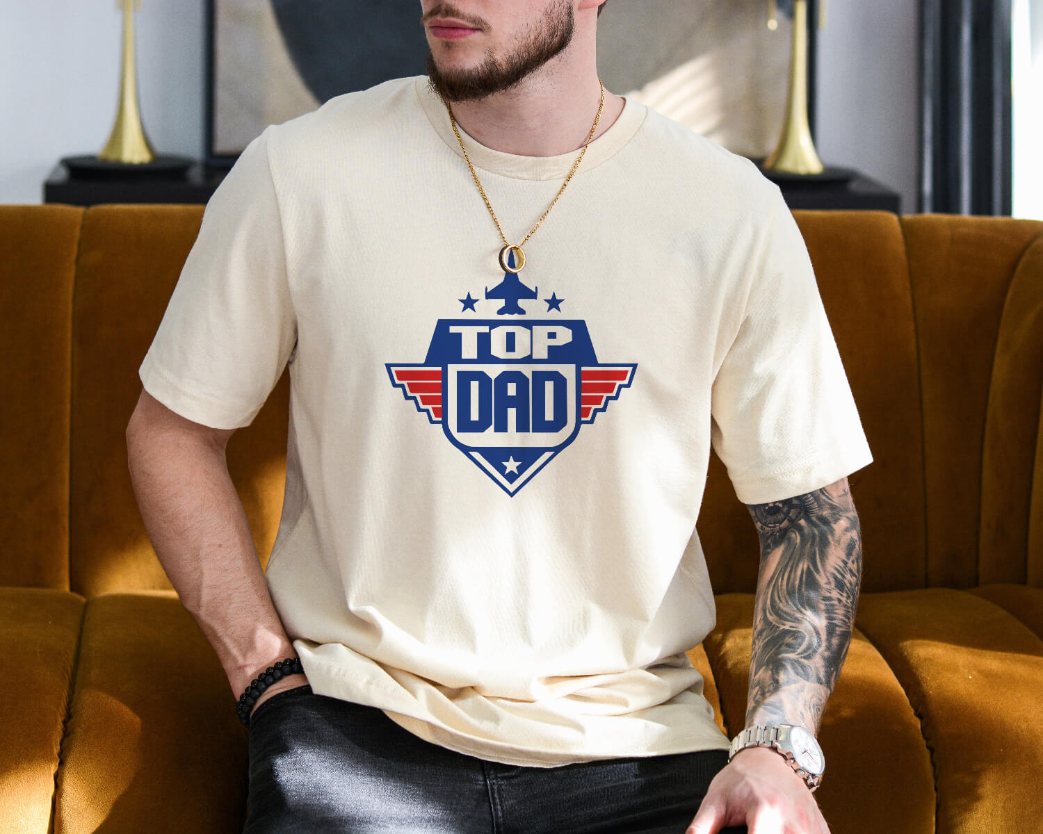 front view of Top Dad Aeroplane shirt