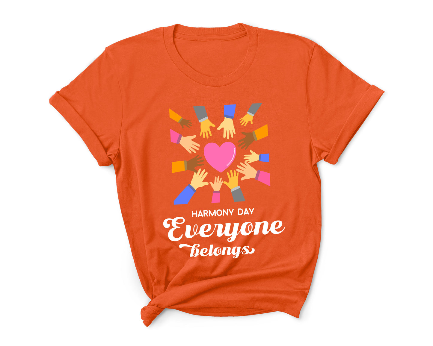 Harmony Day Heart and Hands tee