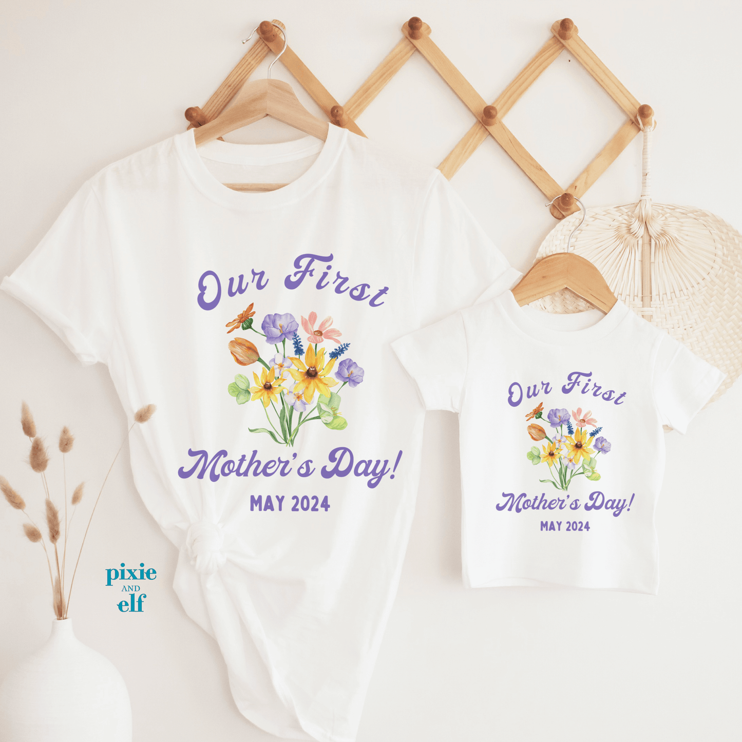 Our first Mother's Day Matching Wildflower shirts