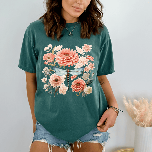 Flowers Boho shirt in Comfort Colors