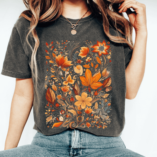Cotagecore wildflowers in Comfort Colors Shirt