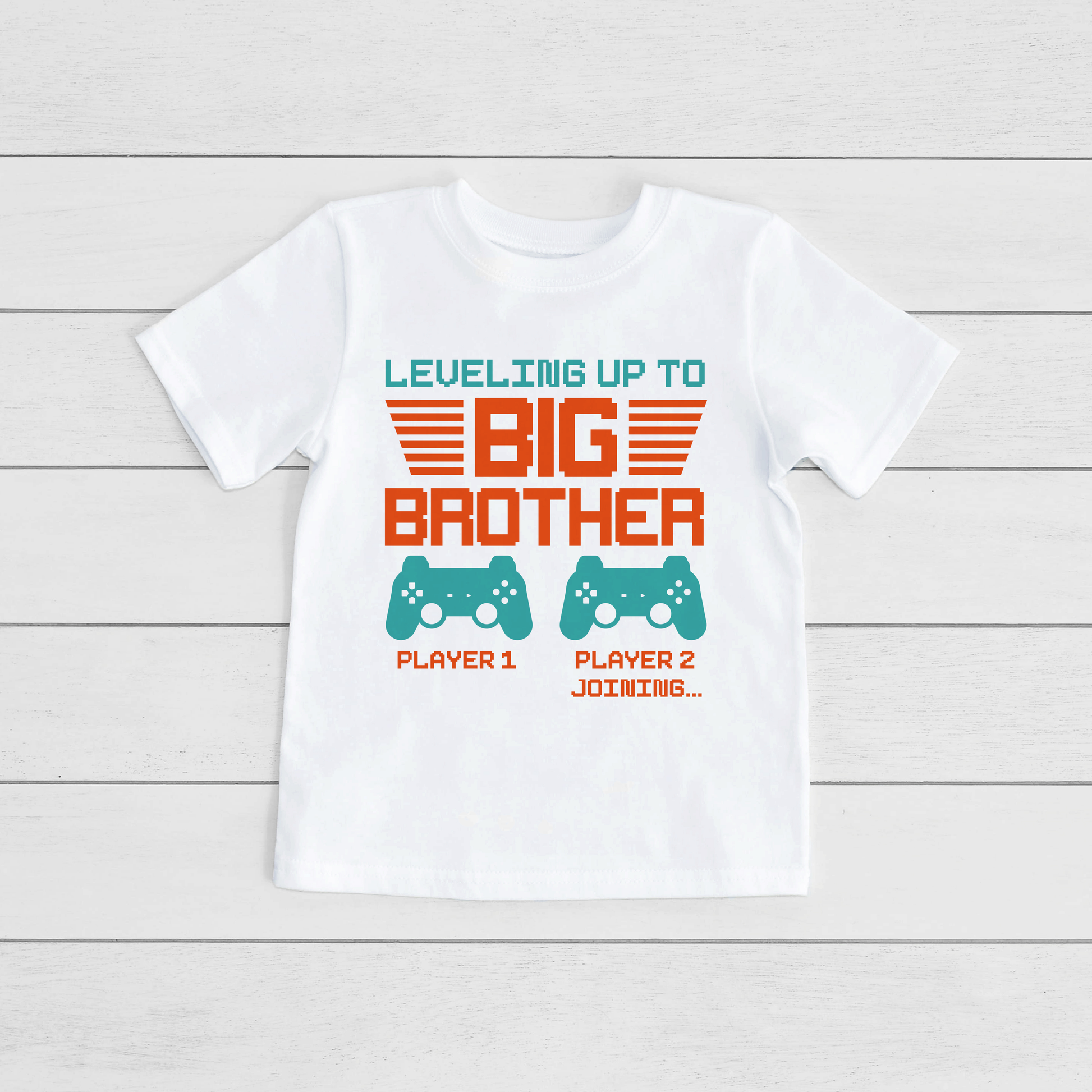 Kids tshirt with print Level Up Brother