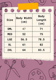 T-shirt size chart