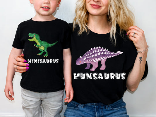 mumsaurus and minisaurus shirt