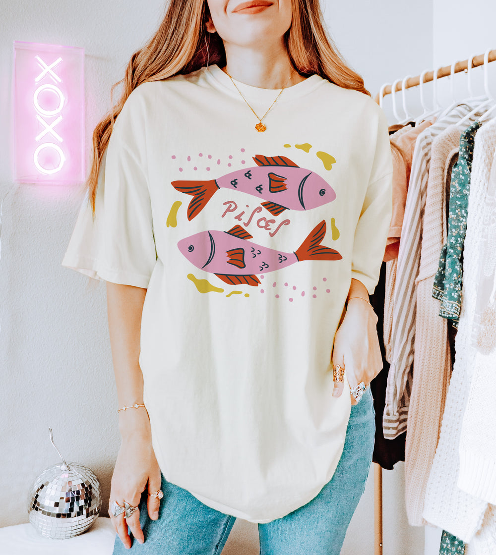 pisces graphic shirt