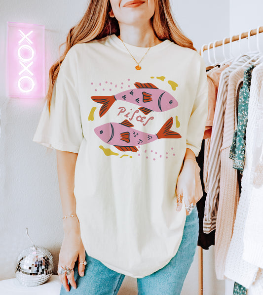 pisces graphic shirt
