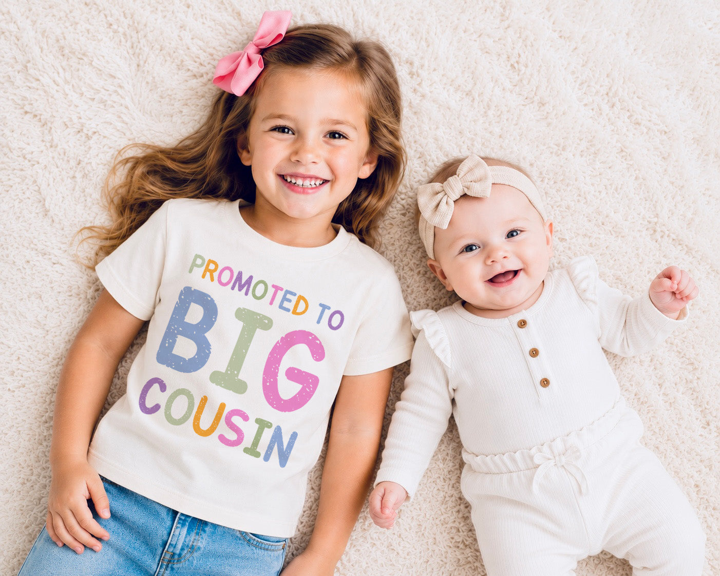 Promoted to Big Cousin in pastel colours T-Shirt
