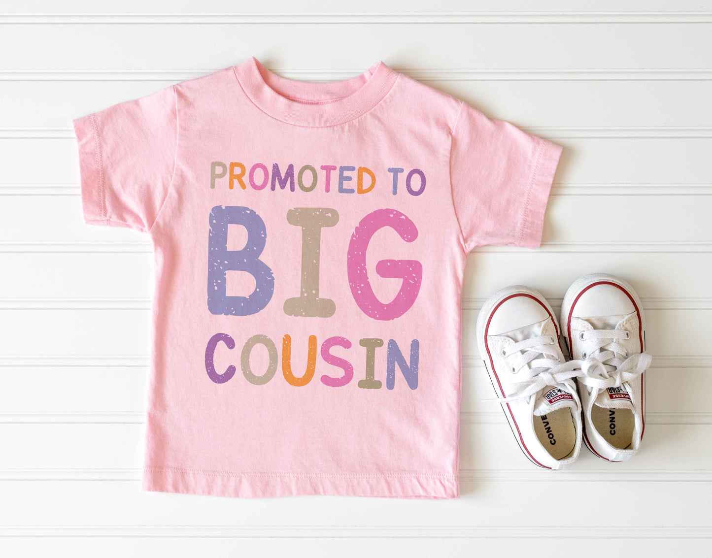 Promoted to Big Cousin in pastel colours T-Shirt