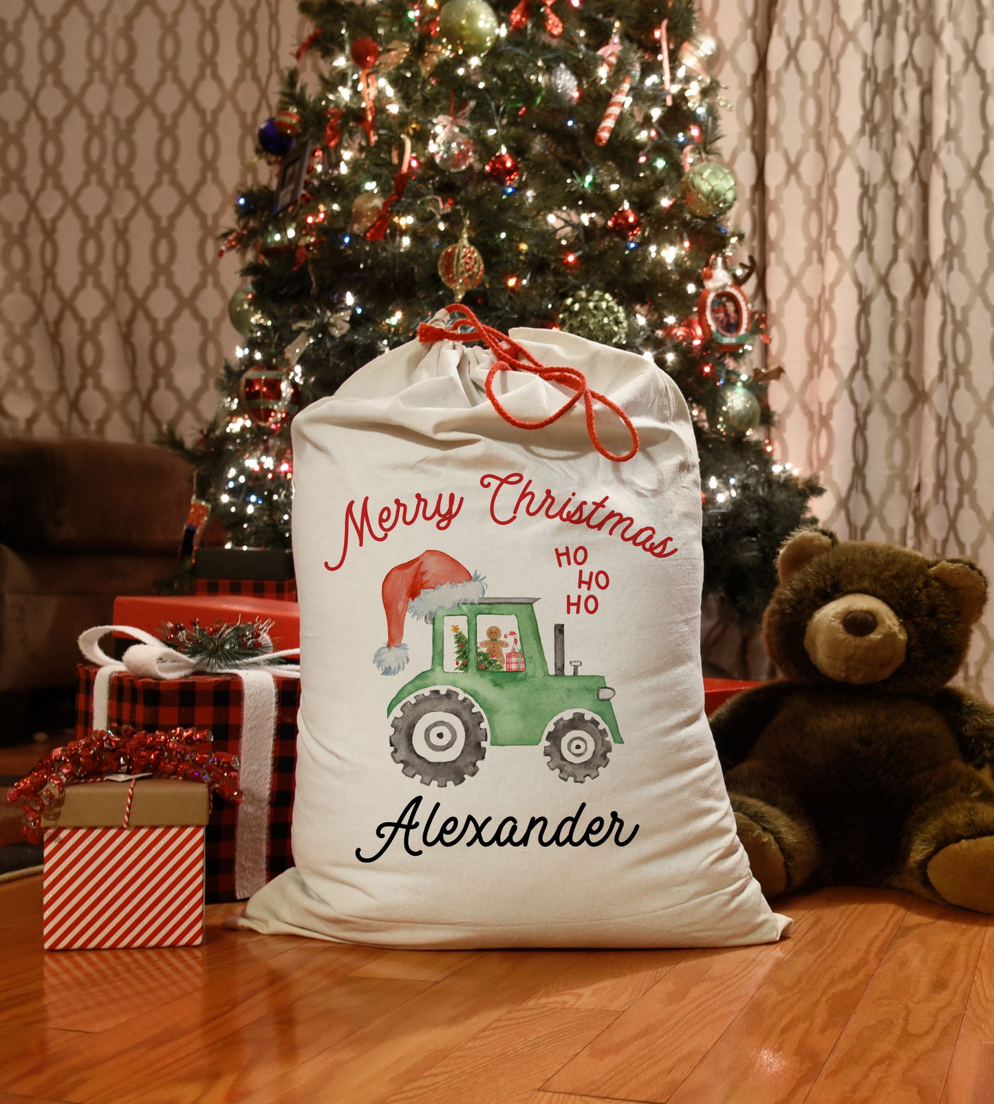 Construction truck Santa Sacks