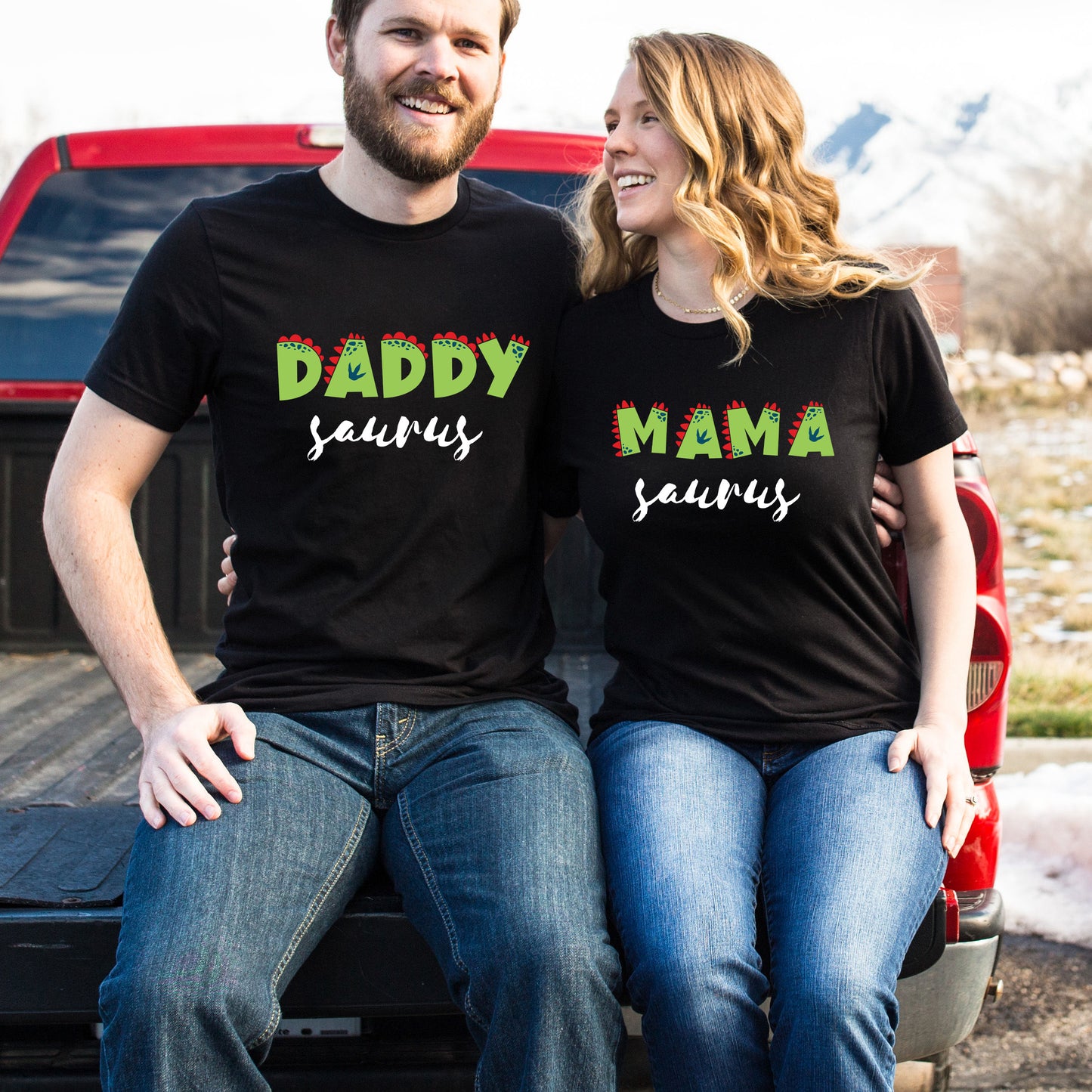 Matching Daddy Saurus & Mama Saurus T-shirt