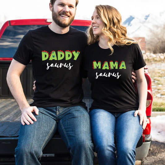 Matching Daddy Saurus & Mama Saurus T-shirt