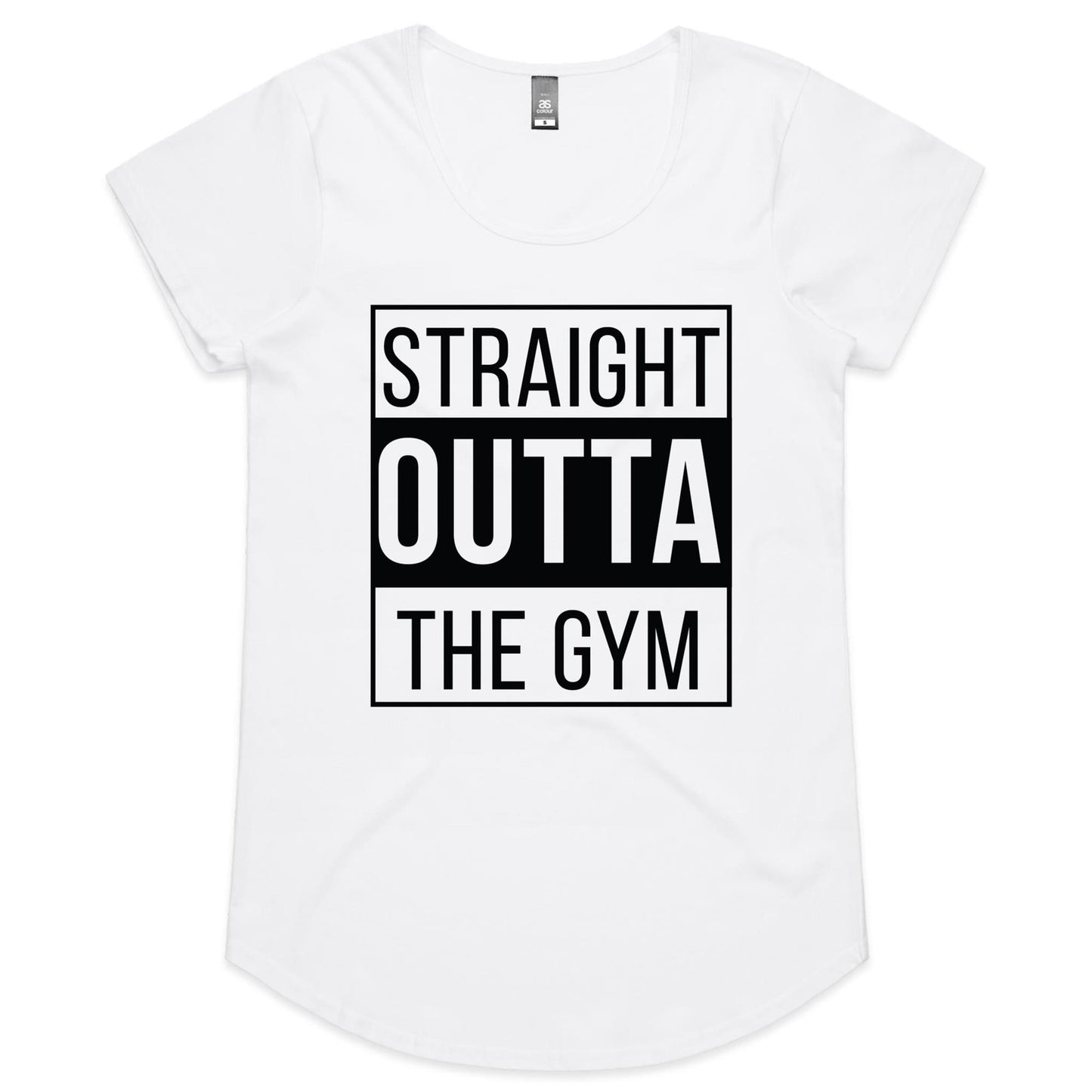 Straight Outta Gym Womens Scoop Neck T-Shirt