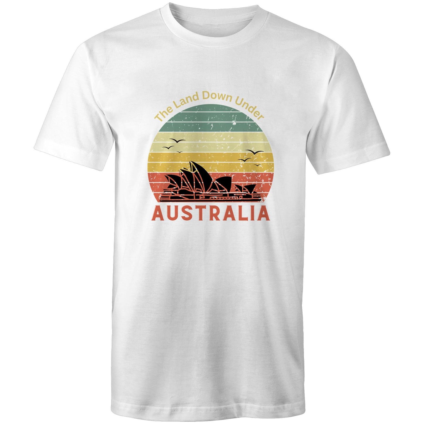 AUSTRALIA SUNSET RETRO Mens T-Shirt