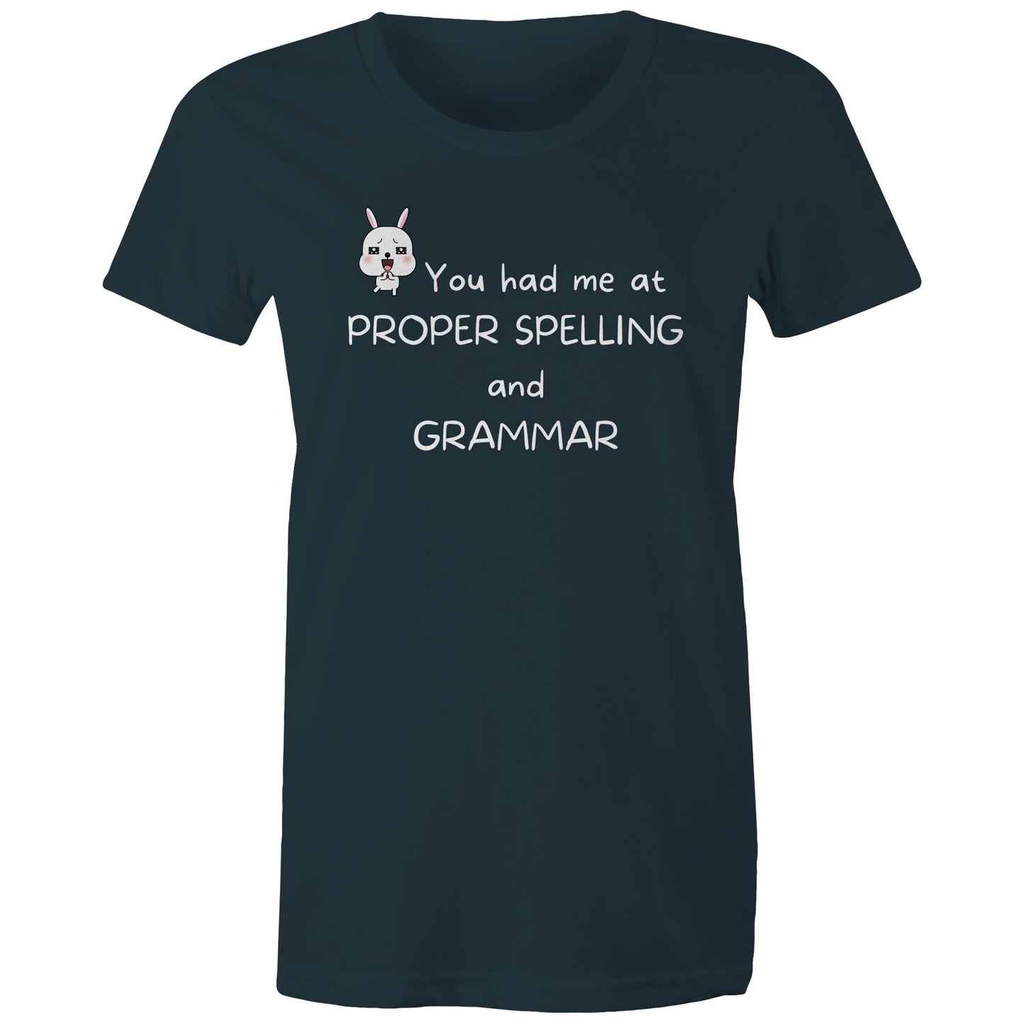 Proper and Spelling and Grammar  Women's Maple Tee