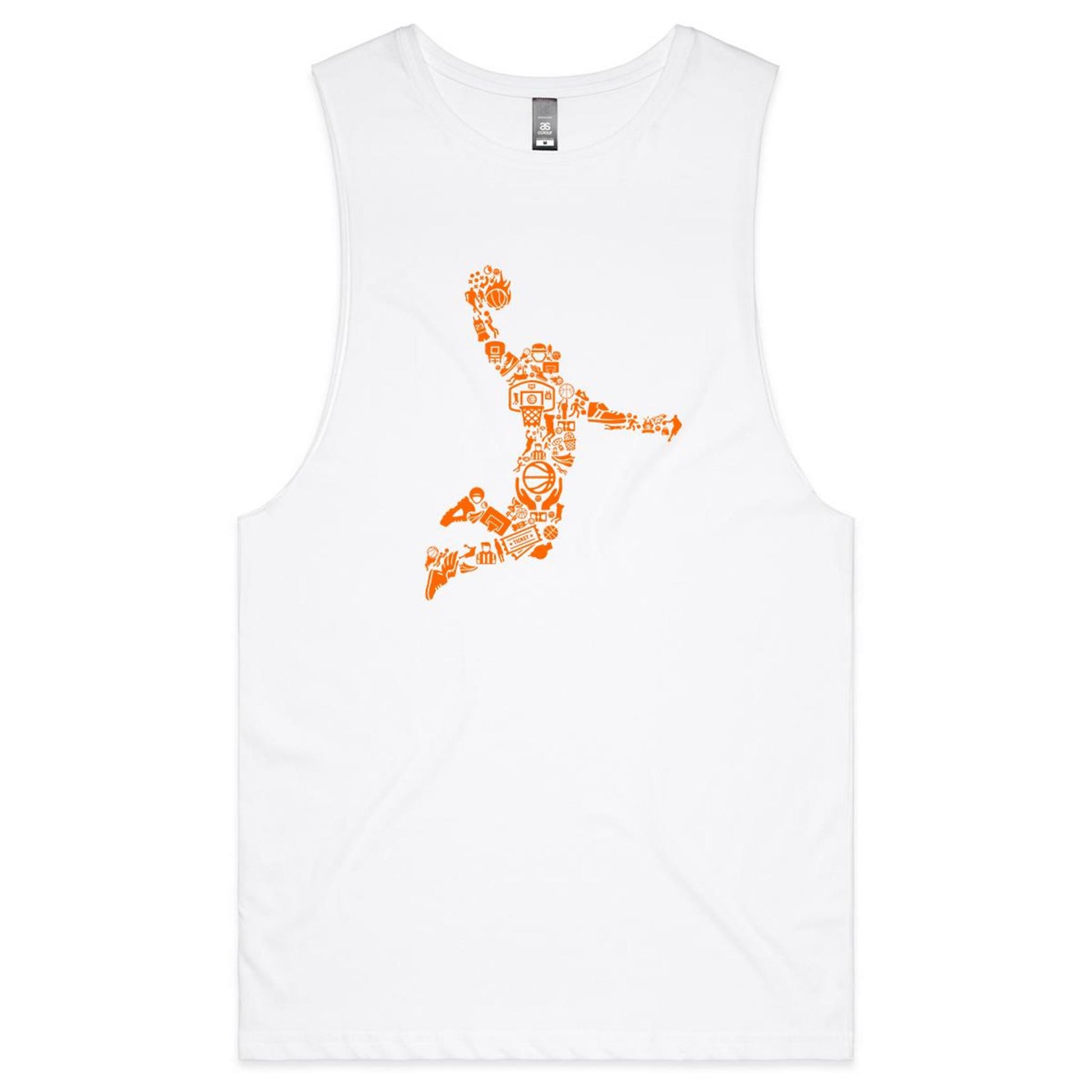 BASKETBALL PLAYER ON WHITE TANK TOP