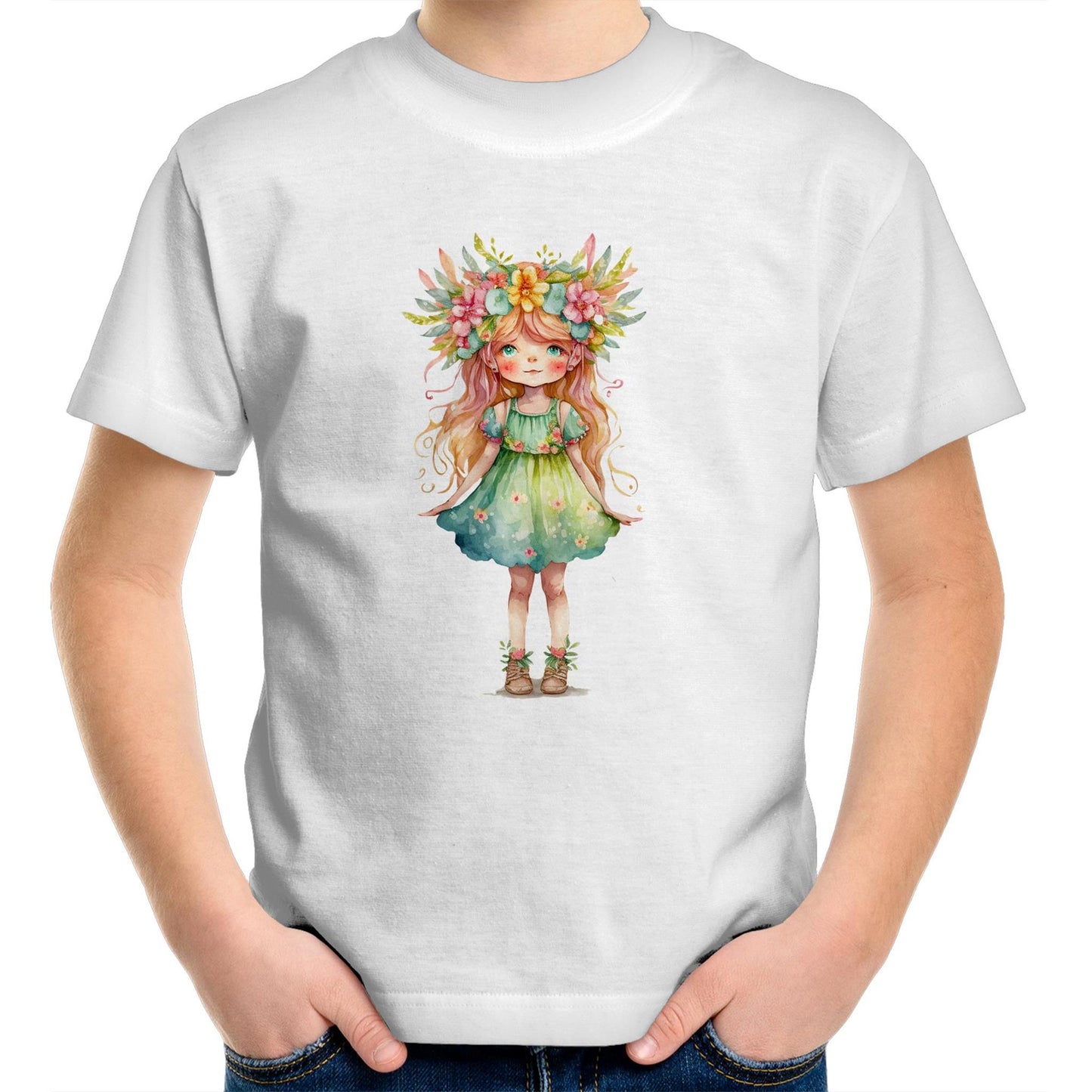 Spring Fairy Girls Youth Crew T-Shirt