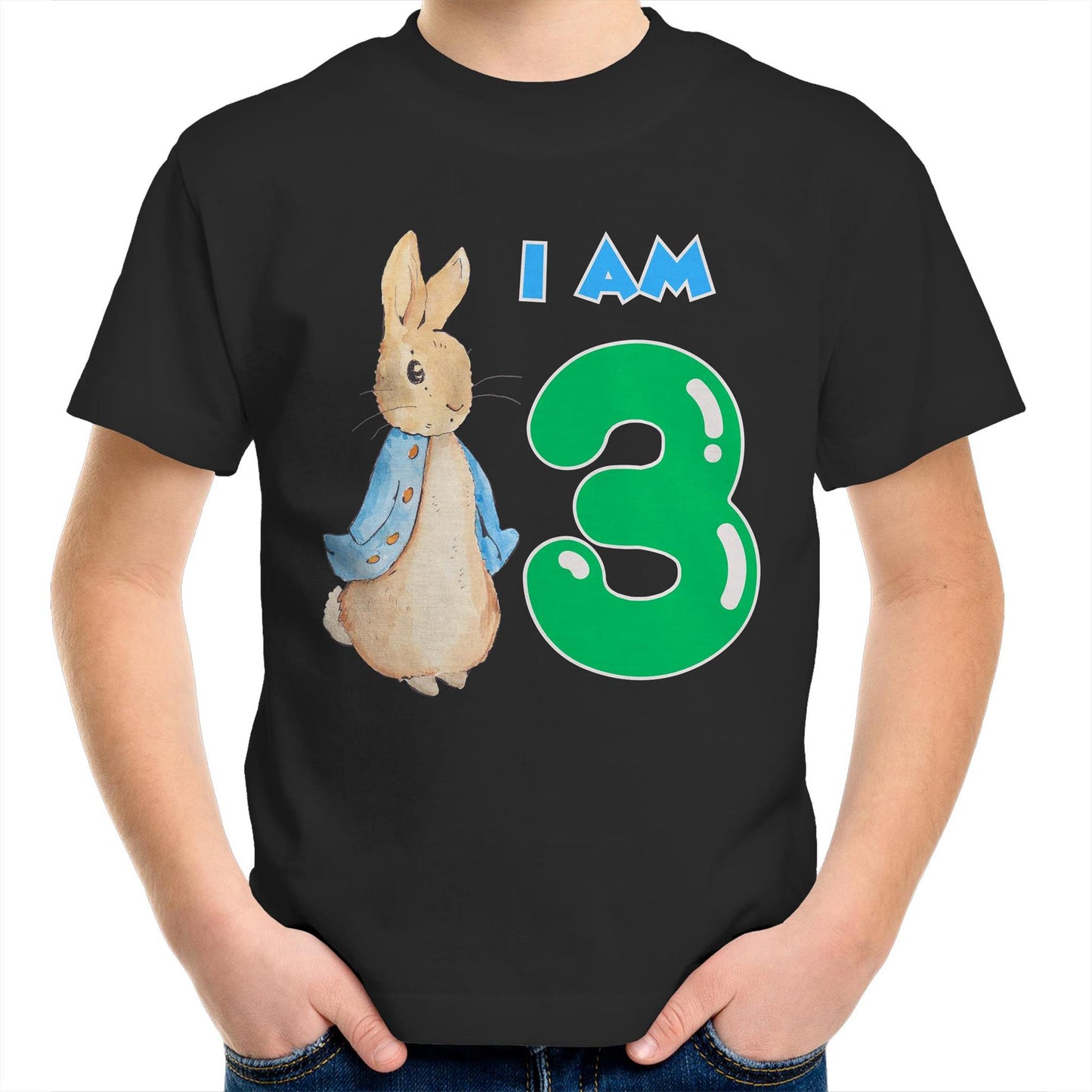 Peter Rabbit I am Three Birthday T Shirt