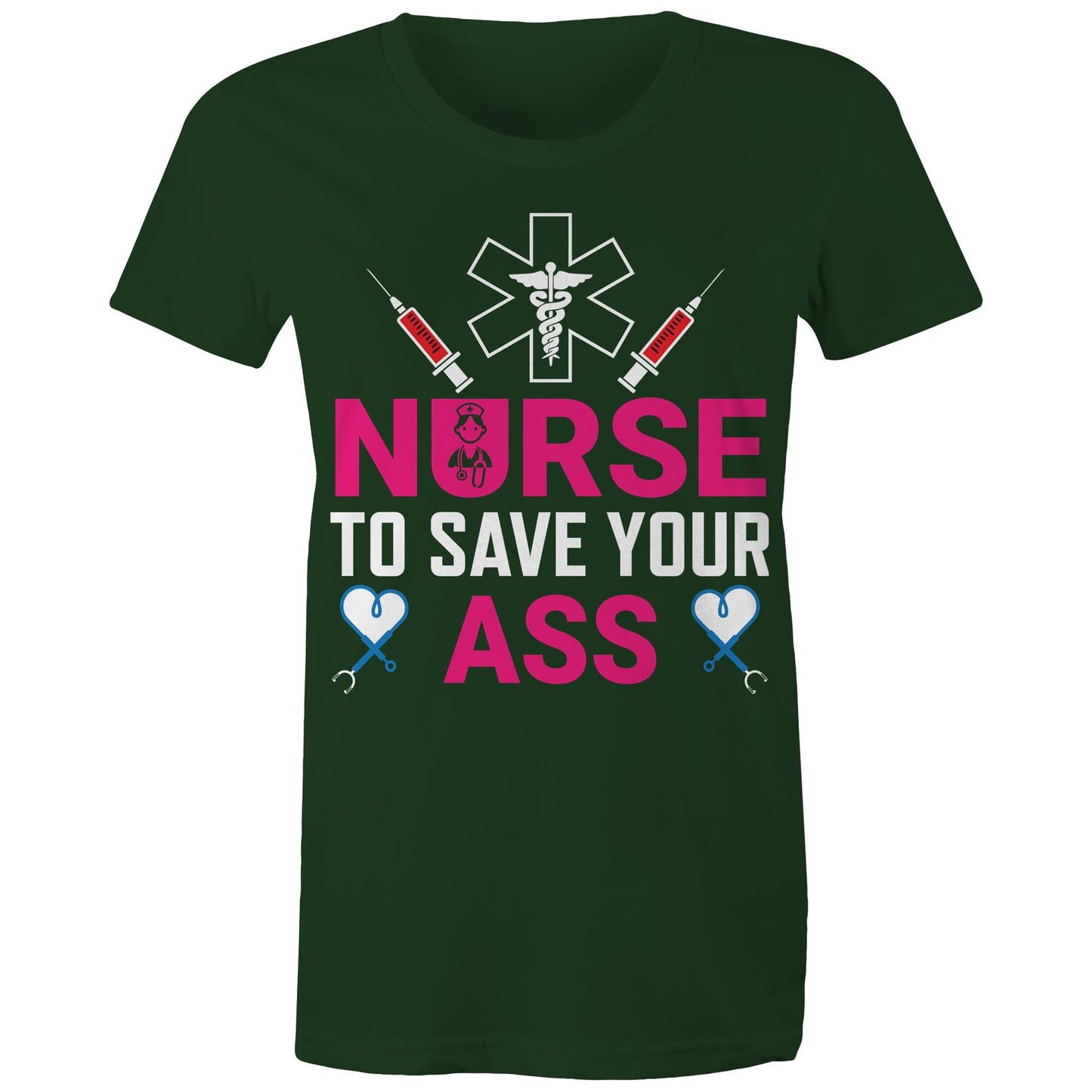 Nurse Saves your Ass Women's Maple Tee