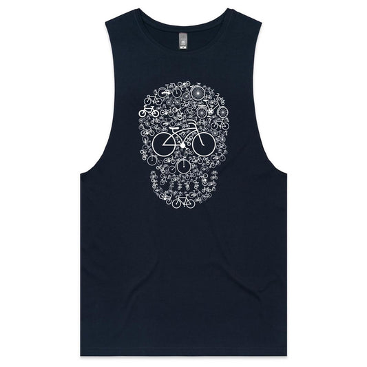 Bicycle Skull- Mens Tank Top Tee