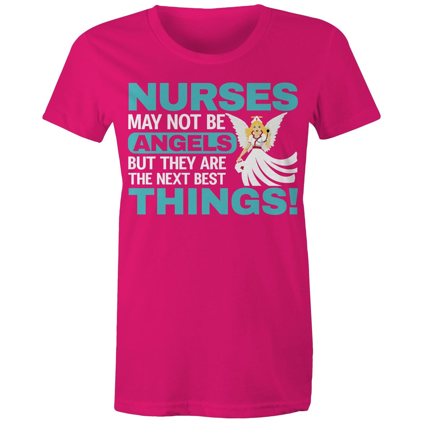 Nurses may not be Angels Women's Maple Tee