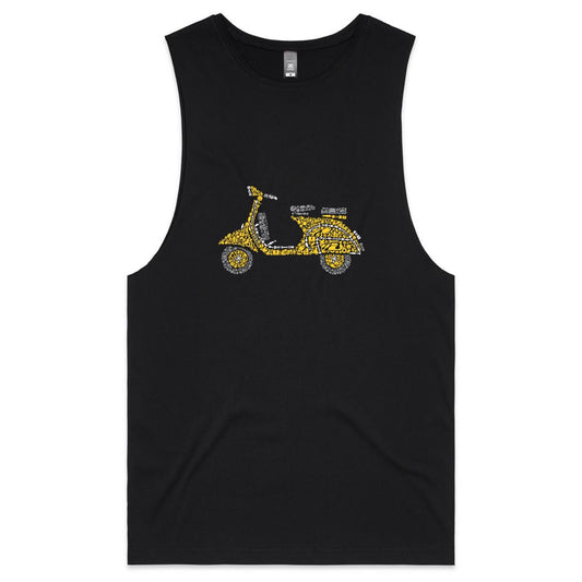 Yellow Bike Mens Tank Top Tee