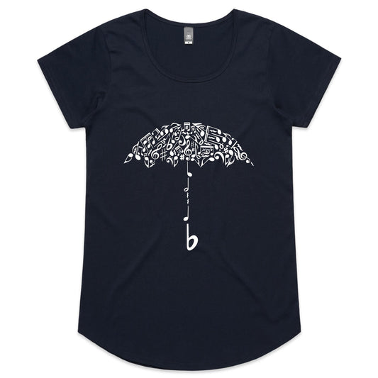 Umbrella Womens Scoop Neck T-Shirt