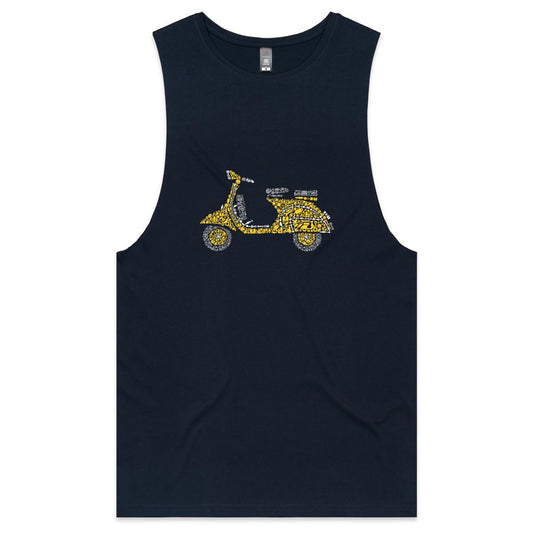 Yellow Bike Mens Tank Top Tee