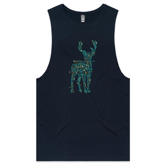 Electric Deer Mens Tank Top Tee